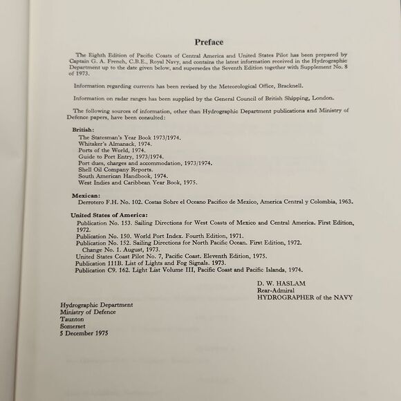 Pacific Coasts of Central America and United States Pilot Hardback Book - Picture 5 of 7